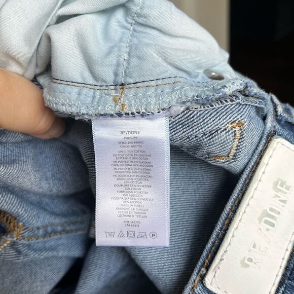 Re/Done Comfort Stretch High Rise Ankle Crop Jeans size 26, NWOT - Picture 10 of 11